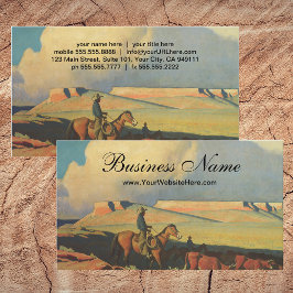 Vintage Cowboys, Open Range av Maynard Dixon Visitkort