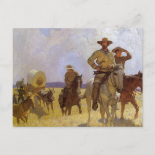 Vintage Cowboys, Parkman Outfit av NC Wyeth Vykort