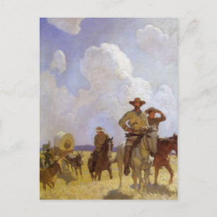 Vintage Cowboys, Parkman Outfit av NC Wyeth Vykort