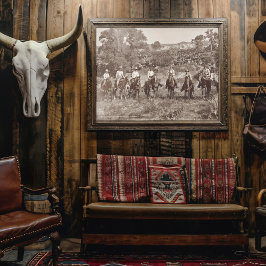 Vintage Cowboys Poster för Decoupage eller collage