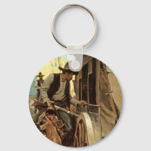Vintage Cowboys, The Admirable Outlaw av NC Wyeth Nyckelring