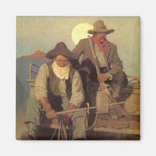 Vintage Cowboys, The Pay Stage av NC Wyeth Magnet