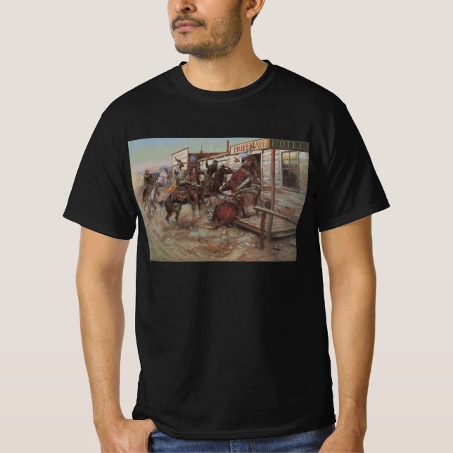 Vintage Cowboys, utan CM Russell. Tee (Framsida)