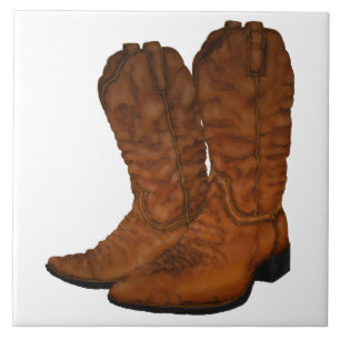 Vintage cowboystövlar kakelplatta