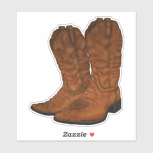 Vintage cowboystövlar klistermärken