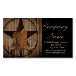 vintage, cowboystövlar westerna land visitkortmagnet