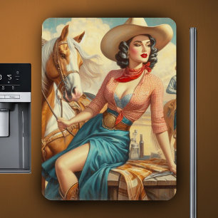 Vintage Cowgirl Magnet