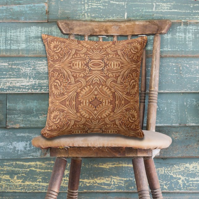 vintage cowgirl mode sydvästra läder kudde (Skapare uppladdad)