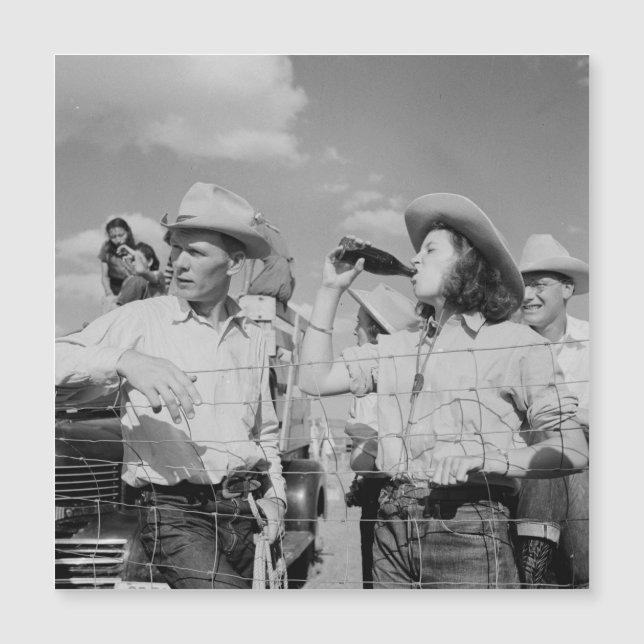 Vintage Cowgirl och Cowboys Photographic Postcard (Framsida)