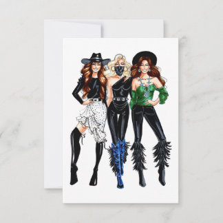 Vintage Cowgirl Tack You Card