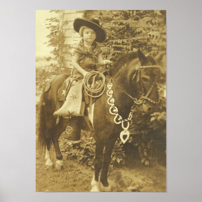 VINTAGE COWGIRL WESTERN POSTER (Framsidan)