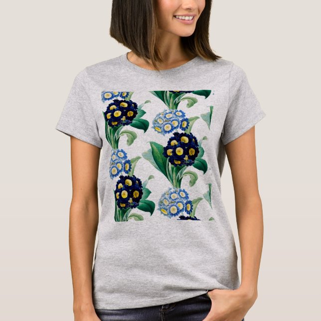 Vintage Cowgla Primrose botaniskt T Shirt (Framsida)
