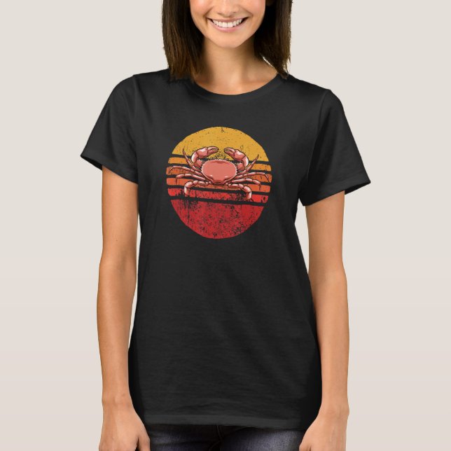 Vintage Crab Retro Stil Crab 1 T Shirt (Framsida)
