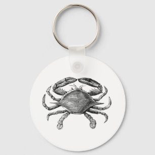 Vintage Crab Teckning Nyckelring