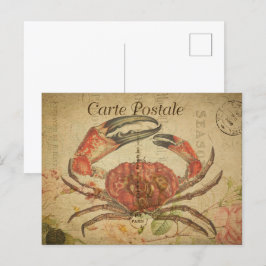 Vintage Crab Vykort