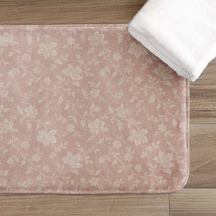Vintage Cream-Blommigtar - Elegant Romantic Badrumsmatta