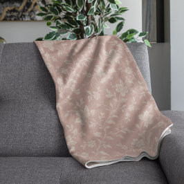 Vintage Cream-Blommigtar - Elegant Romantic Fleecefilt