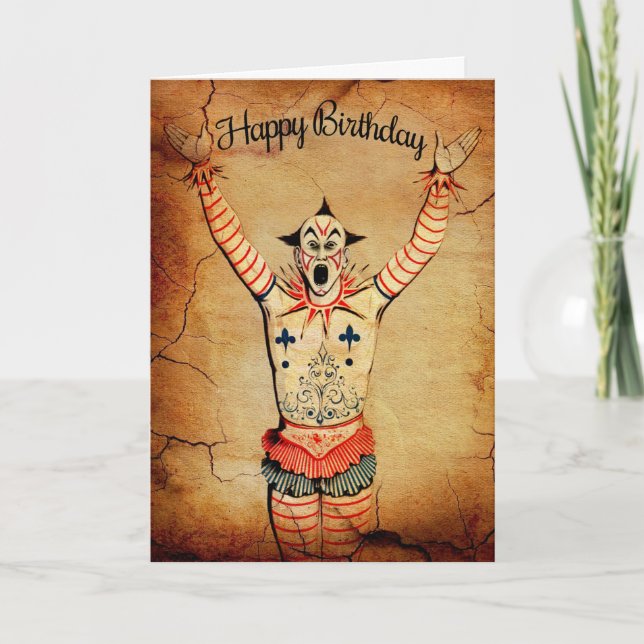 Vintage Creepy Clothday Card Helgkort (Framsida)