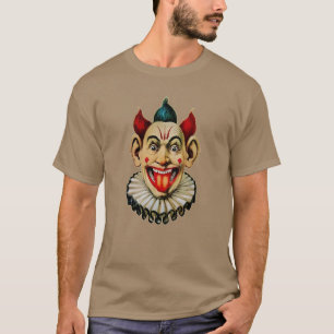 Vintage Creepy Clown Ansikte T Shirt