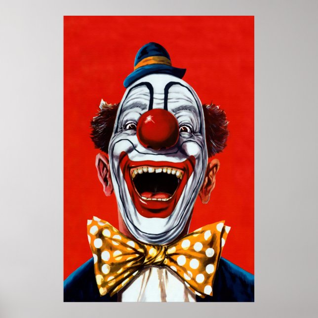 Vintage Creepy Clown Poster (Framsidan)