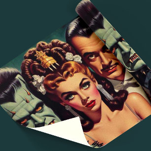 Vintage Creepy Horror Art Presentpapper