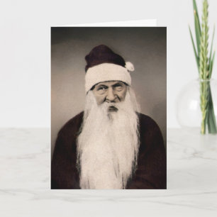 Vintage Creepy Jultomten Helgdag Card Helgkort