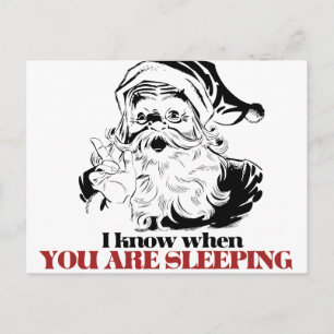 Vintage Creepy Santa Helg Vykort