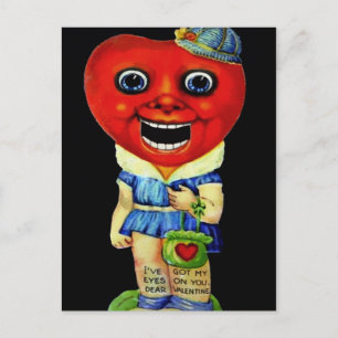 Vintage Creepy Valentines day Vykort