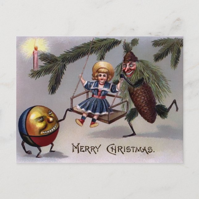 Vintage Creepy Victorian Vykort (Framsida)