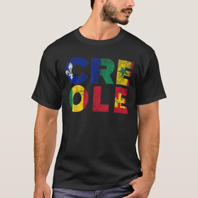 Vintage Creole Flagga Tee (Framsida)