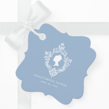 Vintage Crest Regency Pulverblå Bröllopsdusch