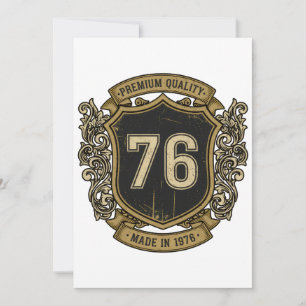 Vintage Crest Tillverkad 1976 Design av Premiumkva Inbjudningar