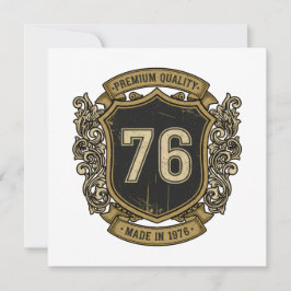 Vintage Crest Tillverkad 1976 Design av Premiumkva Inbjudningar