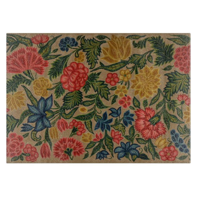 Vintage Crewel Blommig Broderimönster (Framsidan)
