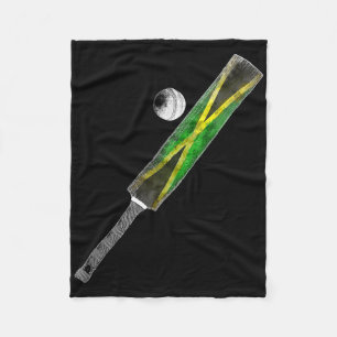 Vintage Cricket Jamaica Flag Jamaicanskt Stolt Fleecefilt
