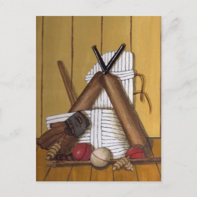 Vintage Cricket still Life Vykort (Framsida)