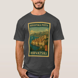 Vintage Croatia Postage Stamp Shirt T