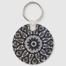 Vintage Crochet Doily Keychain
