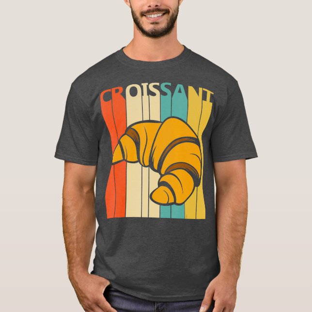 Vintage Croissant T Shirt (Framsida)