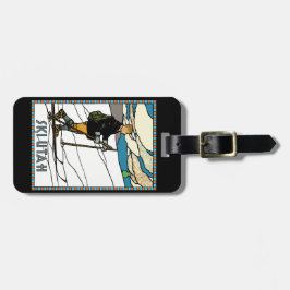 Vintage Cross country Skier Ski Utah Bagagebricka