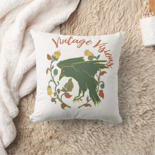 Vintage Crow Visions Kastkudde Kudde