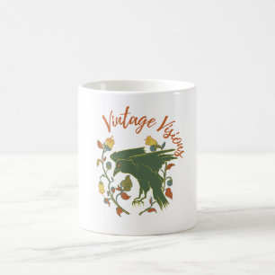 Vintage Crow Visions-mugg Kaffemugg