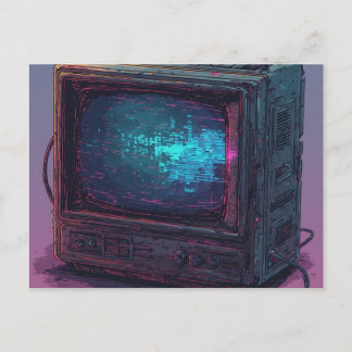 Vintage CRT computer from the late 1990s - 1 Vykort