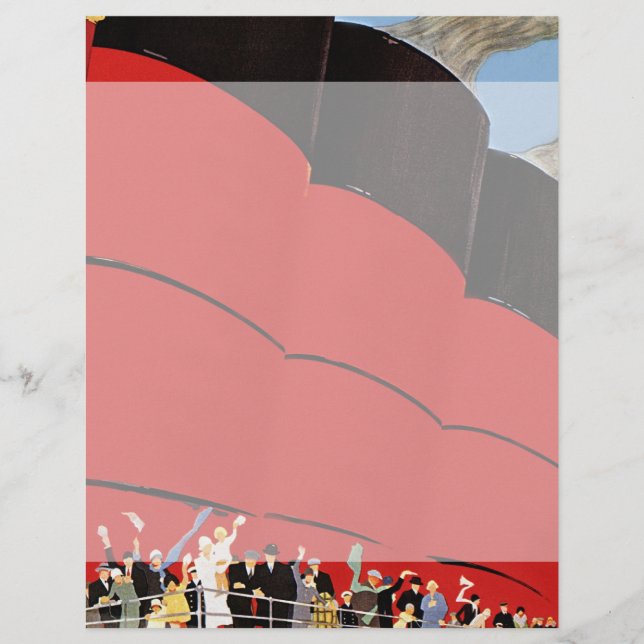 Vintage Cruise Frakt Passenger Waves Adjö (Framsida)