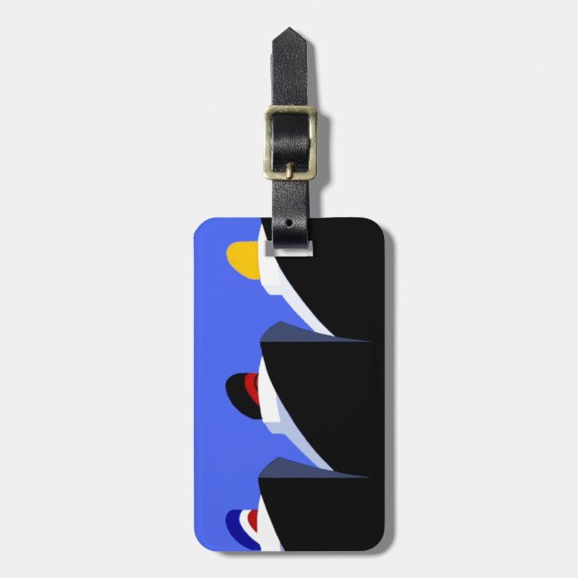 Vintage Cruise Fraktass Art Deco Poster Bagagebricka (Vertikal Framsida)