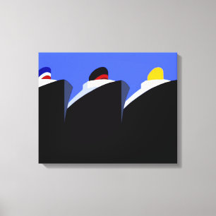 Vintage Cruise Fraktass Art Deco Poster Canvastryck