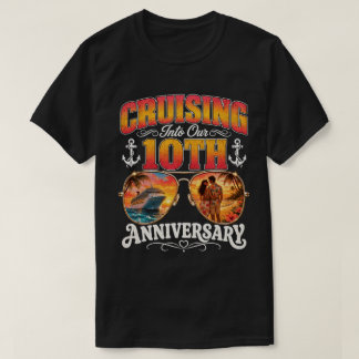 Vintage cruising in i vår 10-årsjubileum t shirt
