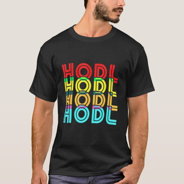 Vintage Cryptocurrency Hodl Digital Currency Bitco T Shirt (Framsida)
