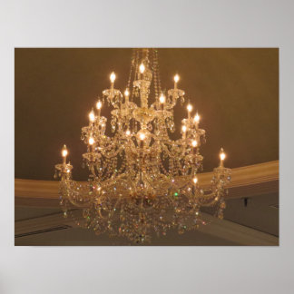 Vintage Crystal Chandelier Poster