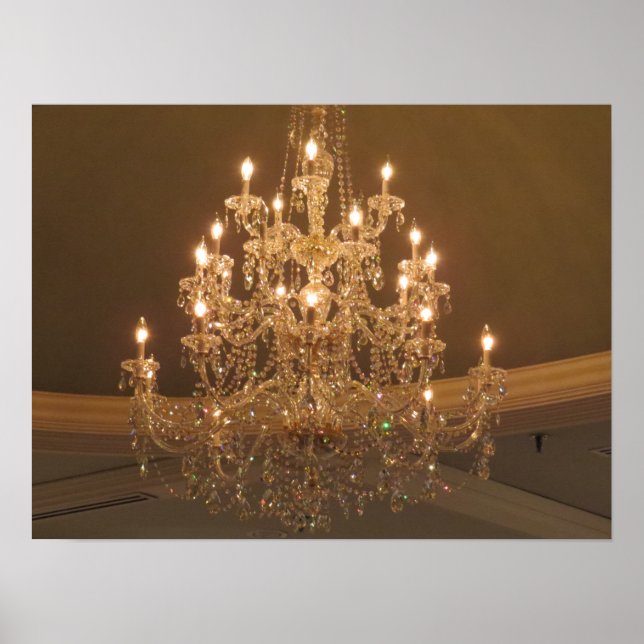 Vintage Crystal Chandelier Poster (Framsidan)